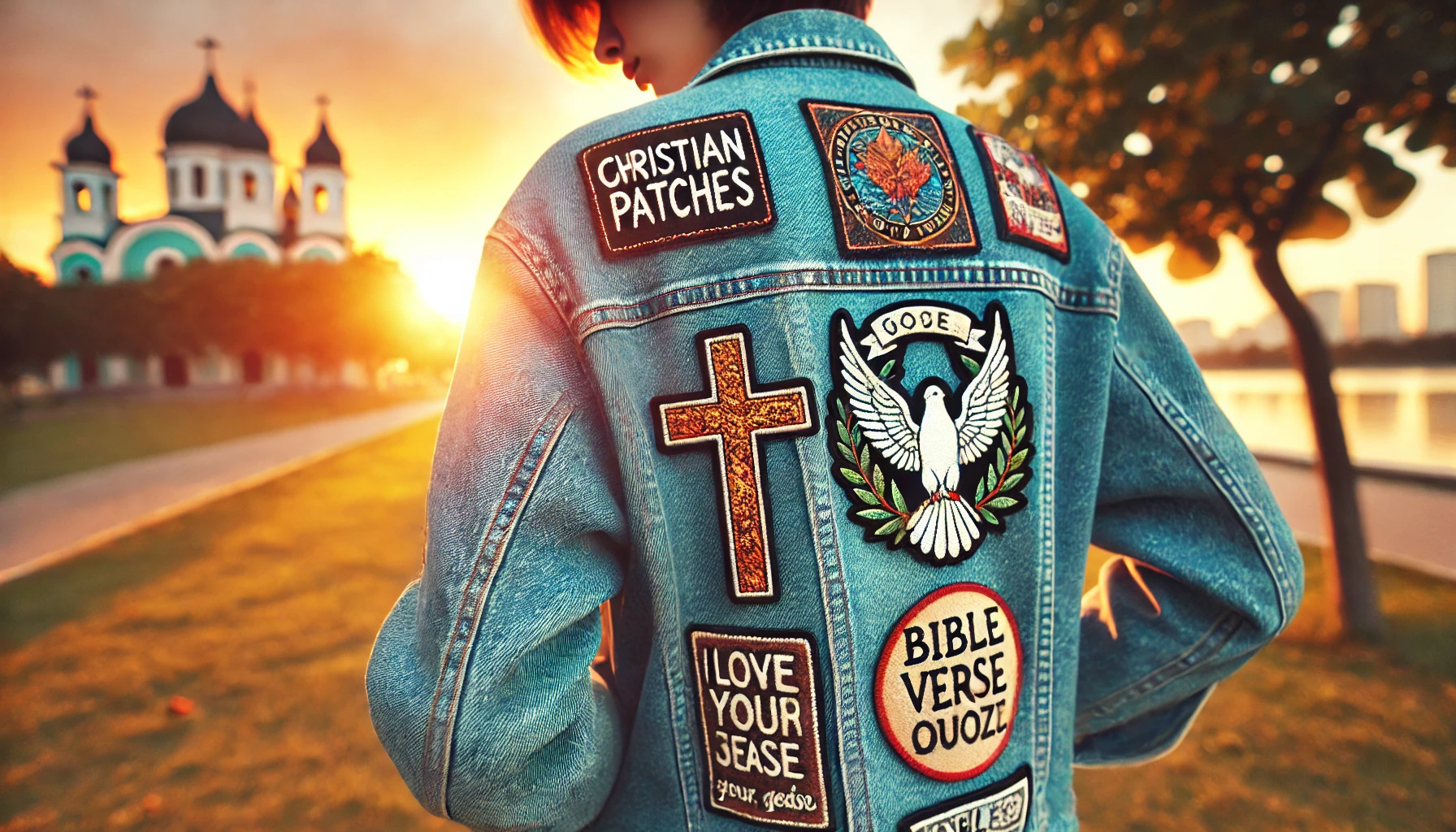 Boy Wearing Christian Patches Jacket