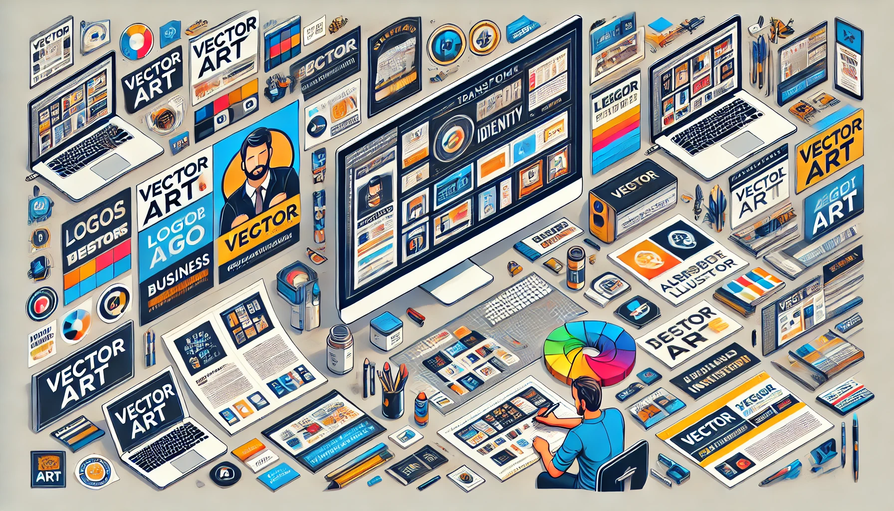 A detailed blog-style visual representation of how vector art transforms brand identity