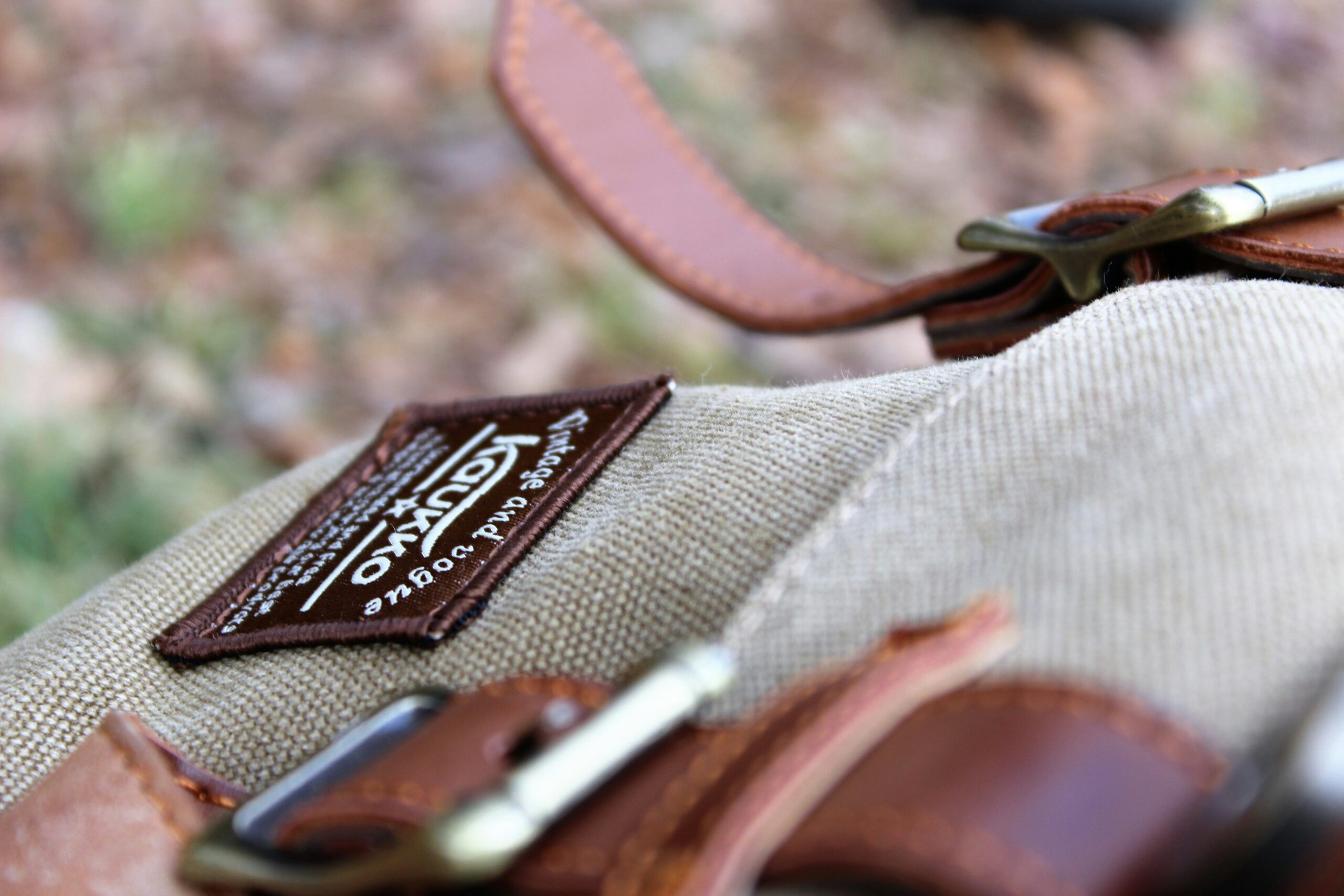 Backpack with a patch on it