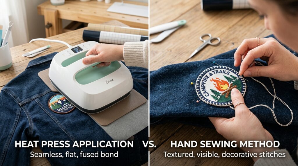 Heat Press vs. Sewing Patches